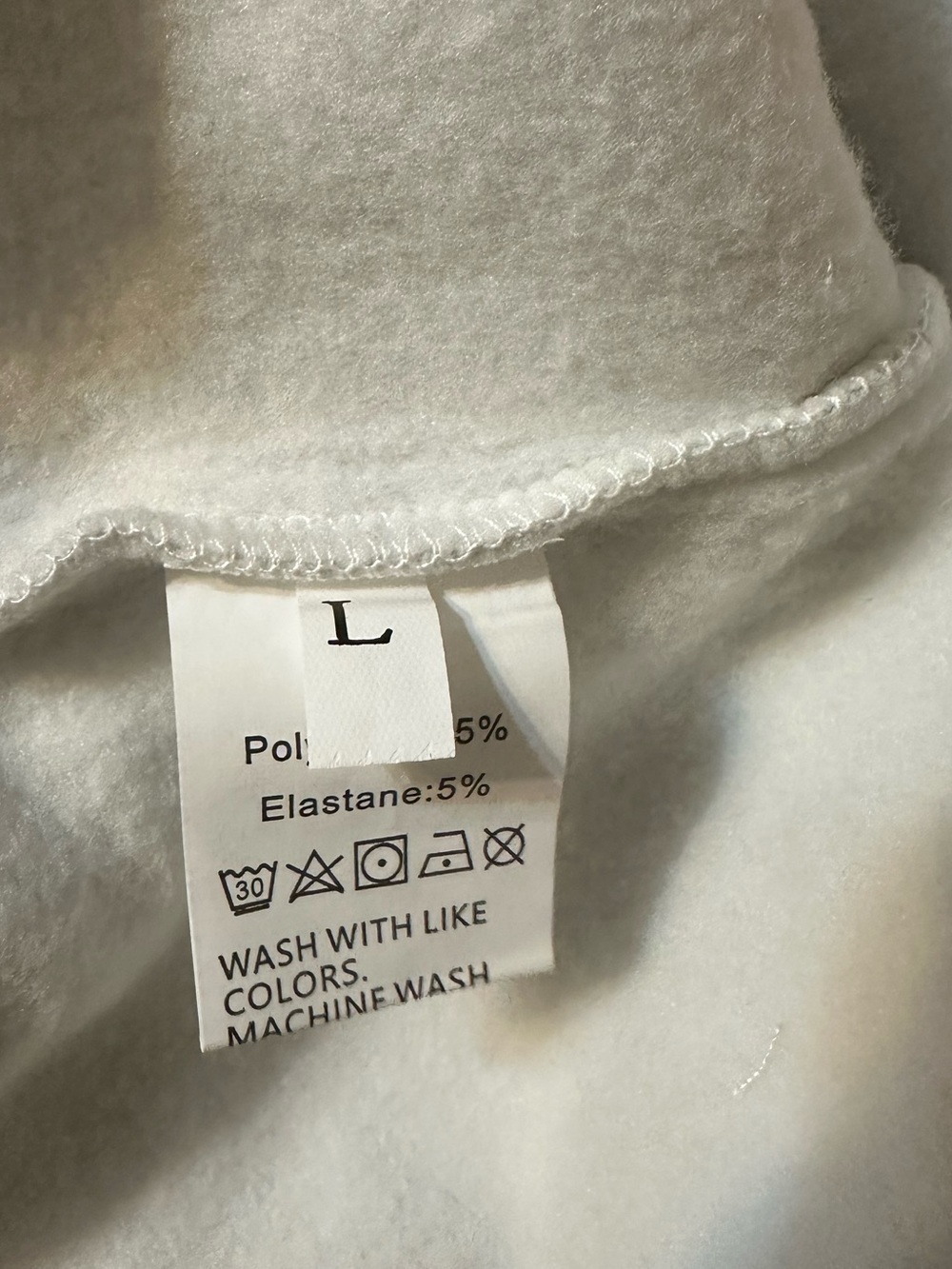 Oversized Cropped Zip Hoodie Fleece Lined Varsity Graphic Streetwear L NWOT - Picture 7 of 11